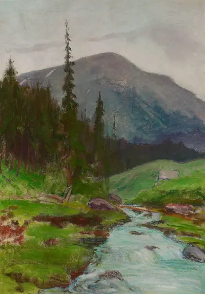 Mountain landscape, 1903 av Władysław Ślewiński