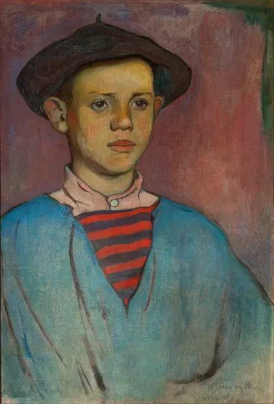 Portrait of a young fisherman av Władysław Ślewiński