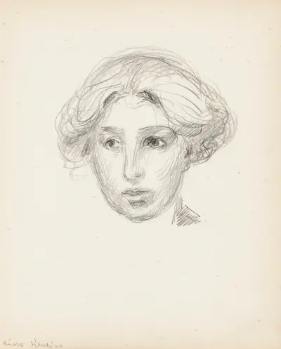 Portrait of Aino Sibelius av Venny Soldan-Brofeldt