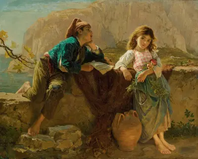 Fisherman’s children, Capri av Sophie Anderson