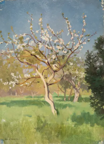 Kwitnąca jabłoń, Jan Stanisławski