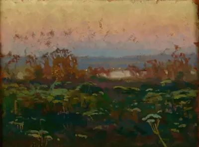 Dusk at the Dnieper River av Jan Stanisławski