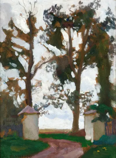Gate Among Trees av Jan Stanisławski