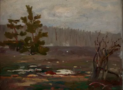 Grey Spring Day av Jan Stanisławski