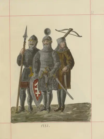 Angriffswaffen und Verteidigungswaffen in Polen. Bd. 1, Rüstungen und Rüstungsteile Taf. 019 von Boleslaw Starzyński