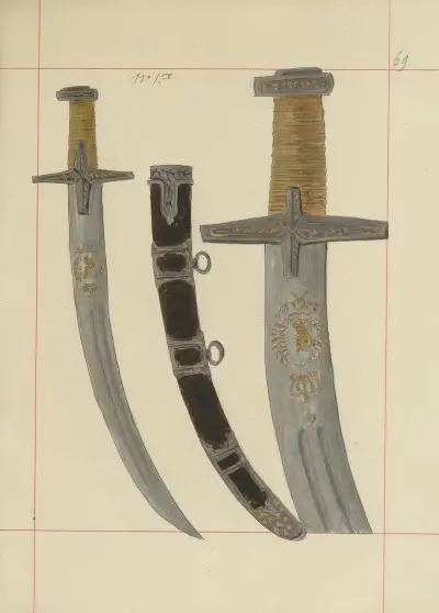 Offensiva och defensiva vapen i Polen. Vol. 1, Rustningar och vapendelar Pl.054 av Boleslaw Starzyński