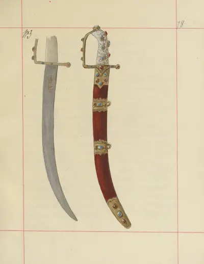 Angriffs- und Verteidigungswaffen in Polen. Bd. 1, Rüstungen und Waffenteile, Tafel 061 von Boleslaw Starzyński