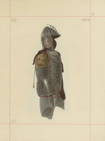 Angriffs- und Schutzwaffen in Polen. T. 2, Rüstungen und Rüstungsteile Taf. 007 von Boleslaw Starzyński