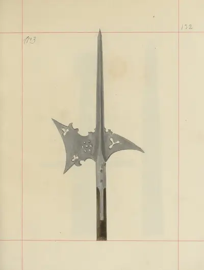 Offensiva och defensiva vapen i Polen. Vol. 2, Rustningar och vapendelar pl. 105 av Boleslaw Starzyński