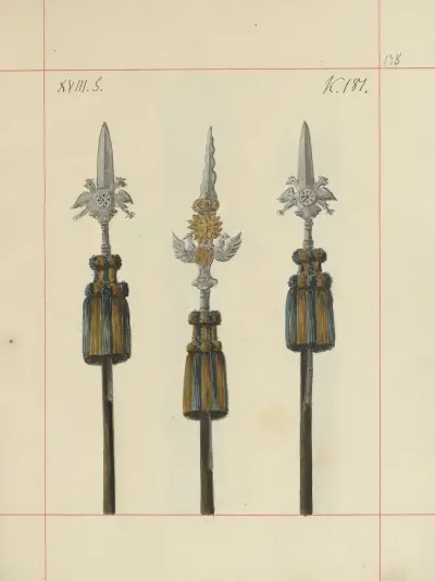 Angriffs- und Verteidigungswaffen in Polen. Bd. 2, Rüstungen und Waffenteile, Taf. 110 von Boleslaw Starzyński