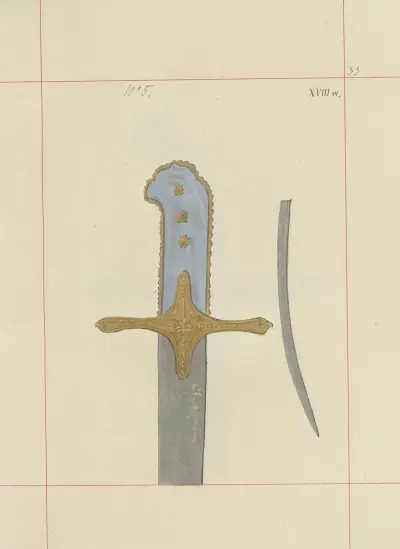 Angriffswaffen und Abwehrwaffen in Polen. Bd. 4, Gurtbänder, Zierrat, Fahnen und Standarten Pl.028 von Boleslaw Starzyński