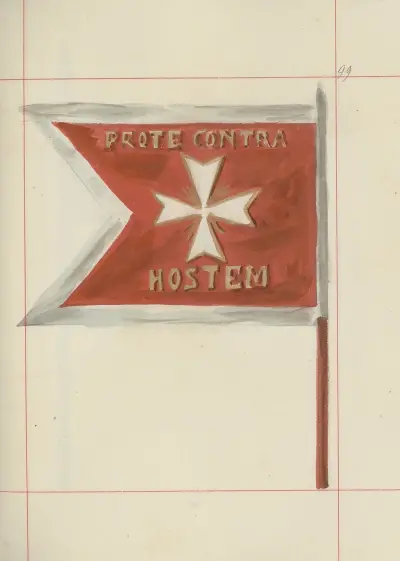 Angriffs- und Verteidigungswaffen in Polen. Bd. 4, Gürtel, Verzierungen, Fahnen und Standarten Pl. 082 von Boleslaw Starzyński