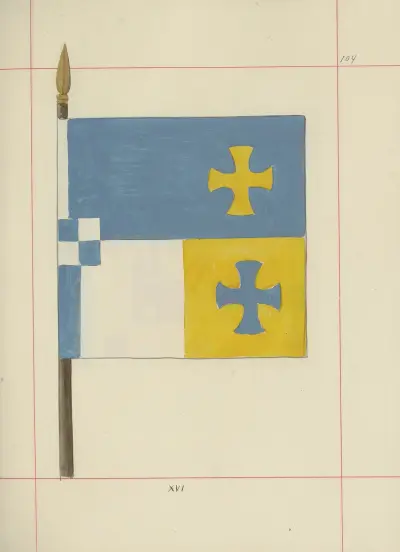 Angriffs- und Verteidigungswaffen in Polen. Bd. 4, Glatte Gürtel, Verzierungen, Fahnen und Standarten Pl.088 von Boleslaw Starzyński