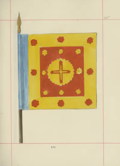 Angriffs- und Verteidigungswaffen in Polen. Bd. 4, Glatte Gürtel, Verzierungen, Fahnen und Standarten Pl.089 von Boleslaw Starzyński