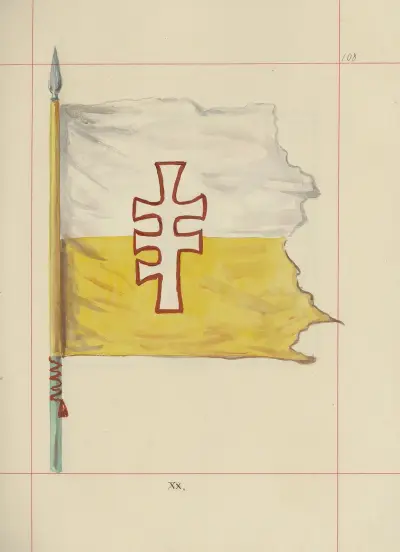 Angriffs- und Verteidigungswaffen in Polen. Bd. 4, Glatte Gürtel, Schmuckstücke, Fahnen und Standarten Pl.092 von Boleslaw Starzyński