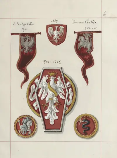Herby Rzeczypospolitej Polskiej i W. X. Litewskiego. T. 1 Pl.008 av Boleslaw Starzyński