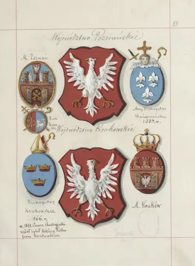 Herby Rzeczypospolitej Polskiej i W. X. Litewskiego. T. 1 Pl.015 av Boleslaw Starzyński