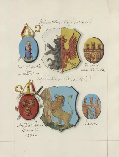 Herby Rzeczypospolitej Polskiej i W. X. Litewskiego. T. 1 Pl.018 av Boleslaw Starzyński