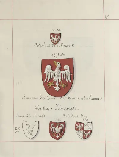 Wappen der Republik Polen und des Großfürstentums Litauen. Bd. 1 Taf. 068 von Boleslaw Starzyński