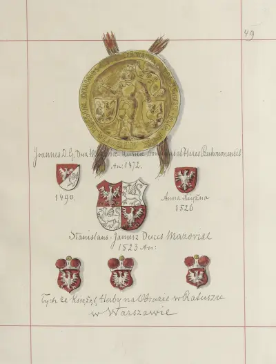 Wappen der Republik Polen und des Großfürstentums Litauen. Bd. 1 Taf. 70 von Boleslaw Starzyński