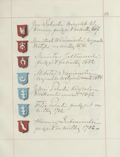 Wappen der Republik Polen und des Großfürstentums Litauen. Bd. 1 Bl. 124 von Boleslaw Starzyński