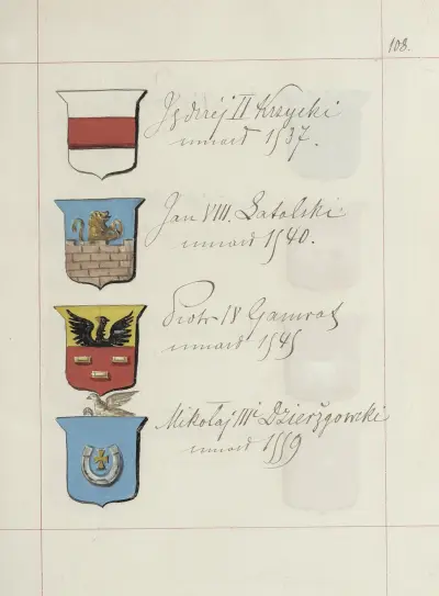 Wappen der Republik Polen und des Großfürstentums Litauen. Bd. 1 Bl. 156 von Boleslaw Starzyński