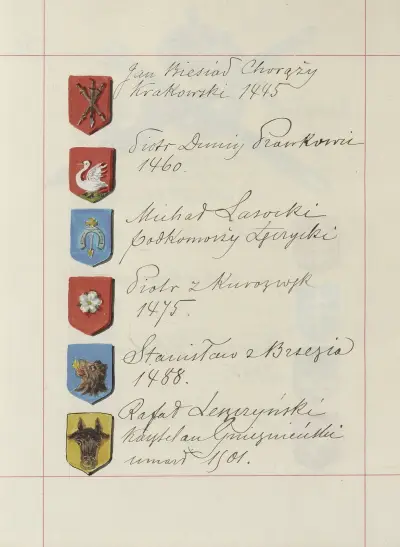 Wappen der Republik Polen und des Großfürstentums Litauen. Bd. 1 Taf. 215 von Boleslaw Starzyński