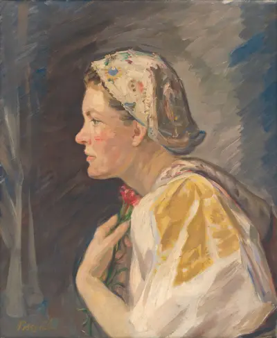 Girl in a Bonnet av Štefan Polkoráb