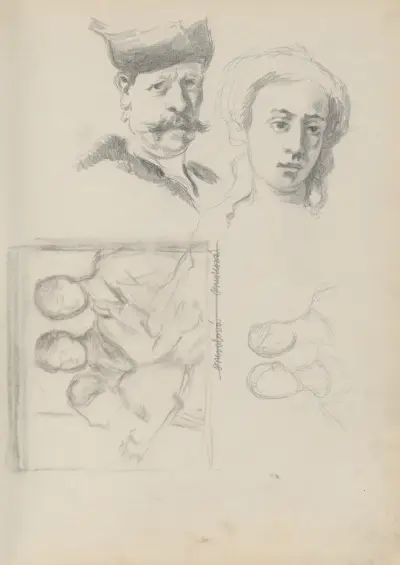 Skizzenbuch mit Figurenstudien, 1930 – Nr. 3 von Štefan Polkoráb