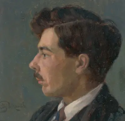 Portrait of the Artist J. Korezska av Štefan Polkoráb