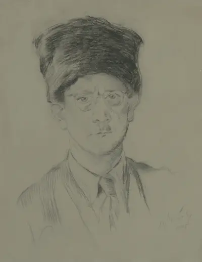 Selbstporträt, 1945 von Štefan Polkoráb