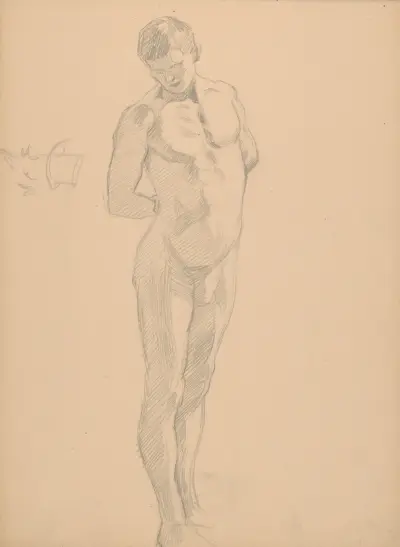 Skizzenbuch mit Aktfiguren, 1901 – Nr. 3 von Štefan Polkoráb