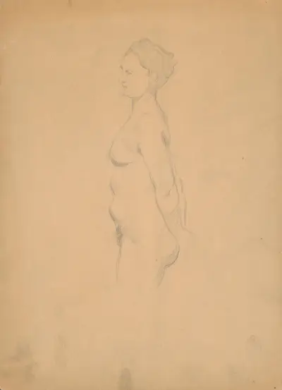 Skizzenbuch mit nackten Figuren, 1901 – Nr. 3 von Štefan Polkoráb