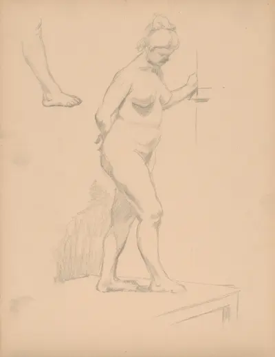 Skicák se studiemi aktů, 1901 – č. 4, Štefan Polkoráb