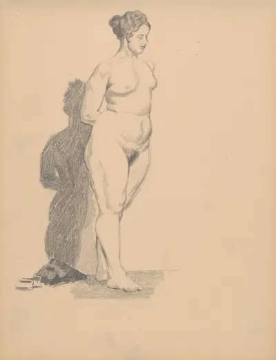 Skizzenbuch mit nackten Figuren, 1901 – Nr. 4 von Štefan Polkoráb