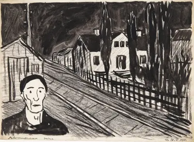 Selvmorderen. Skitse av Robert Storm Petersen