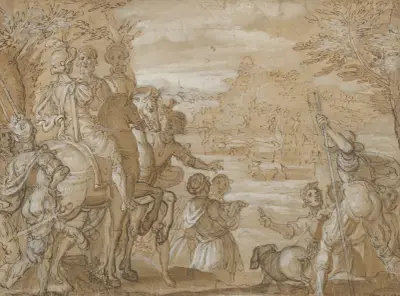 Ett jaktfölje av Jan van der Straet (Stradanus)