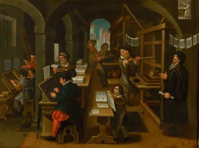 Tryckeriet av Jan van der Straet (Stradanus)
