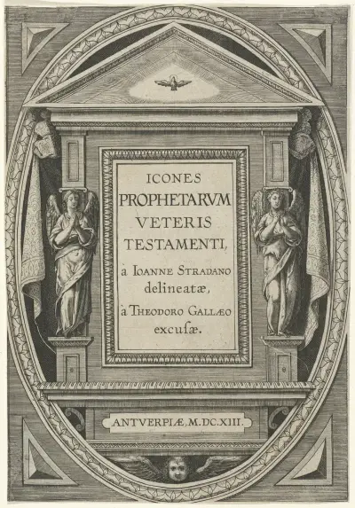 Profeternas bilder i Gamla testamentet – titel av Jan van der Straet (Stradanus)