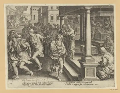 St Paul and The Exorcists at Ephese av Jan van der Straet (Stradanus)
