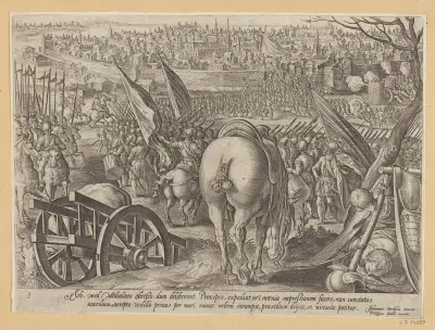 Intagandet av Milano av Jan van der Straet (Stradanus)