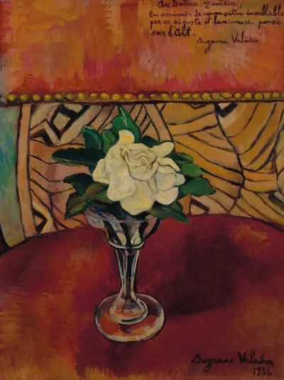 Stillleben mit weißer Rose von Suzanne Valadon