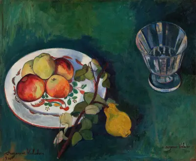 Stillleben mit Früchten und Glas von Suzanne Valadon
