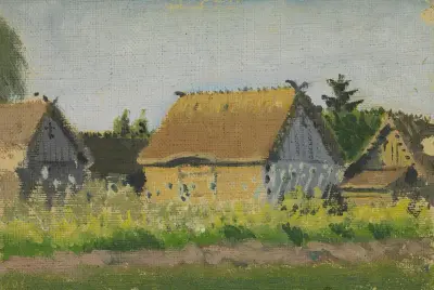 Hus i byn av Tadeusz Cieślewski
