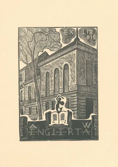 Ex libris A. W. Englerta av Tadeusz Cieślewski