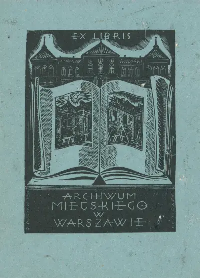 Ex libris Archiwum Miejskiego w Warszawie av Tadeusz Cieślewski