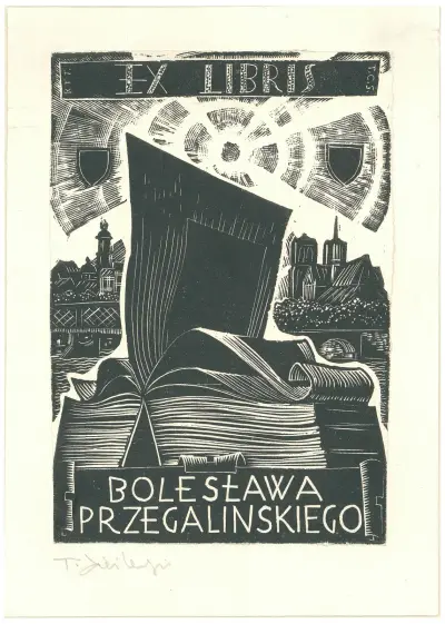 Exlibris Bolesław Przegaliński av Tadeusz Cieślewski