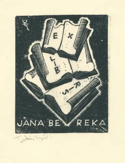 Ex libris Jana Bereka av Tadeusz Cieślewski