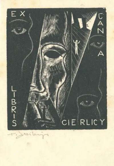 Ex libris Jana Cierlicy av Tadeusz Cieślewski