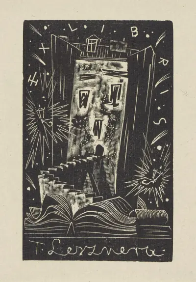 Ex libris T. Lesznera av Tadeusz Cieślewski